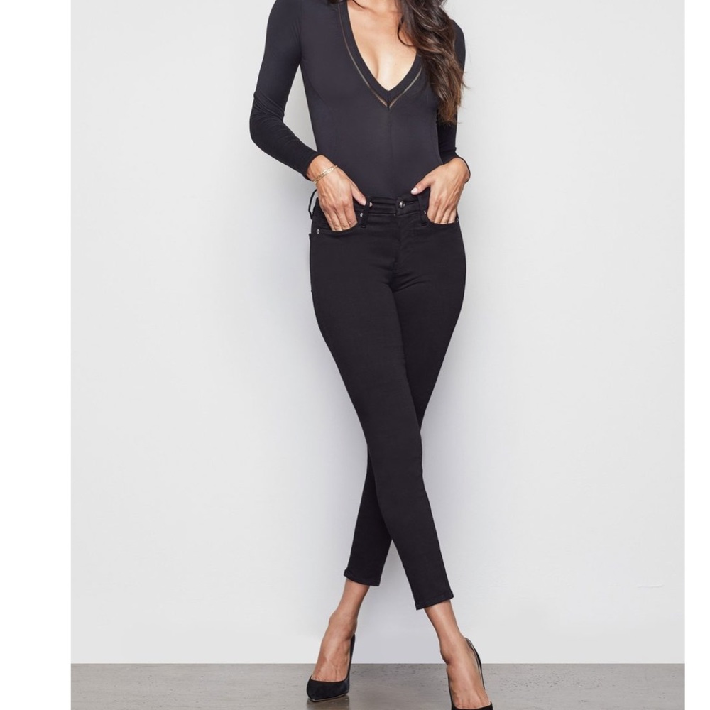 Black high wasted good American jeans